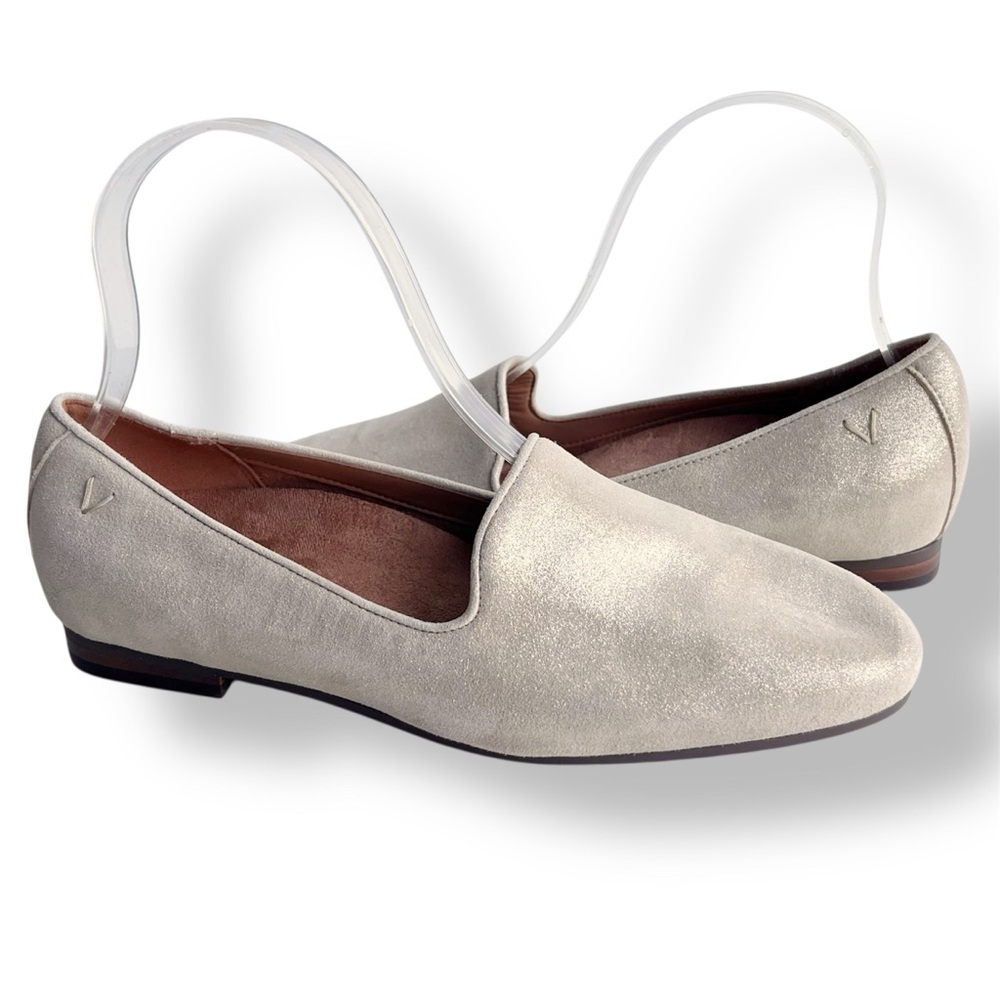 Vionic Willa II Loafers 6W‎ 6 WIDE flats metallic gold slip on floats shoes